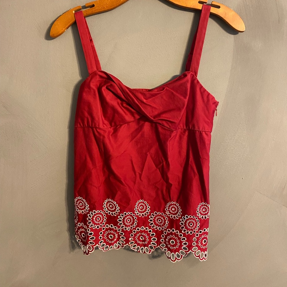 Mom’s Vintage Cherry Red Top